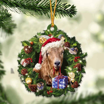 Goat and Christmas gift for her gift for him gift for Goat lover ornament - Thegiftio UK