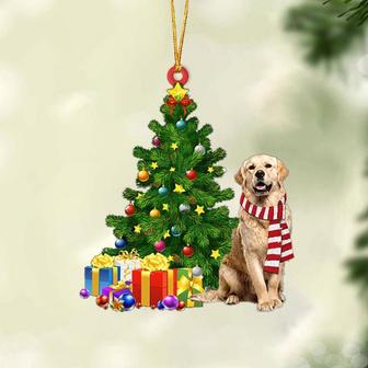 Golden Retriever 2-Christmas Star Hanging Ornament - Thegiftio UK