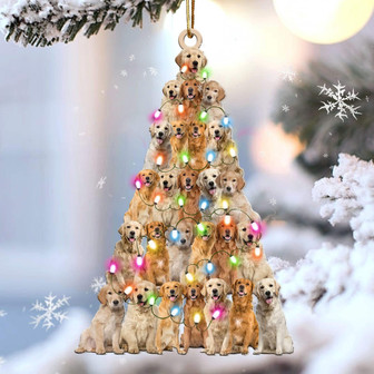 Golden retriever lovely tree gift for golden retriever lover gift for dog mom ornament - Thegiftio UK