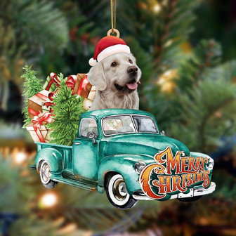 Golden Retriever Mars-Green Truck Hanging Ornament - Thegiftio UK