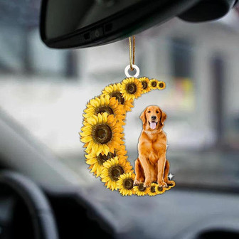 Golden Retriever-Sunflower Be Kind Car Ornament - Thegiftio UK