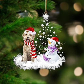 Goldendoodle 1-Star Tree Hanging Ornament - Thegiftio UK