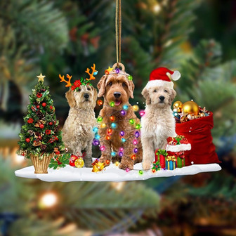 Goldendoodle-Christmas Dog Friends Hanging Ornament - Thegiftio UK