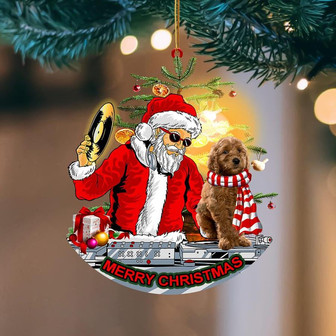 Goldendoodle-Christmas Party-Two Sided Ornament - Thegiftio UK