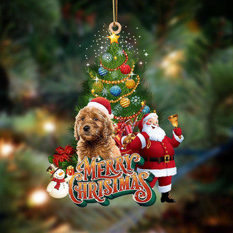 Goldendoodle-Christmas Tree&Dog Hanging Ornament - Thegiftio UK