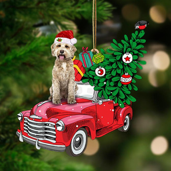 Goldendoodle-Pine Truck Hanging Ornament - Thegiftio UK