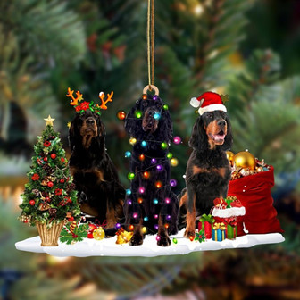 Gordon Setter-Christmas Dog Friends Hanging Ornament - Thegiftio UK