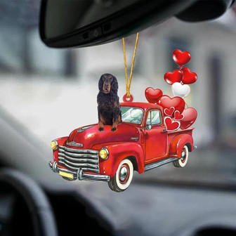 Gordon Setter-Red Sports car-Two Sided Ornament - Thegiftio UK