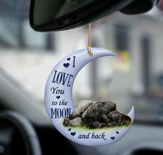 Gorillas moon back Gorillas lover two sided ornament - Thegiftio UK