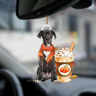 Great Dane 1-Pumpkin Spice Kinda-Two Sided Ornament - Thegiftio UK