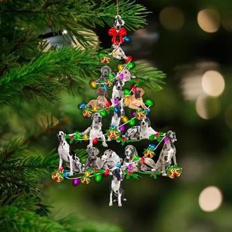 Great Dane-Christmas Tree Lights-Two Sided Ornament - Thegiftio UK