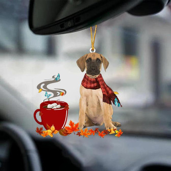 Great Dane-Fall Chocolate-Two Sided Ornament - Thegiftio UK