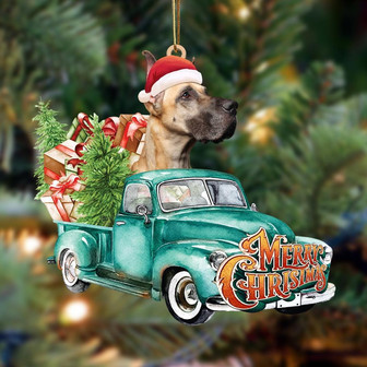 Great Dane-Green Truck Hanging Ornament - Thegiftio UK