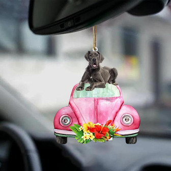 Great Dane-Pink Hippie Car-Two Sided Ornament - Thegiftio UK