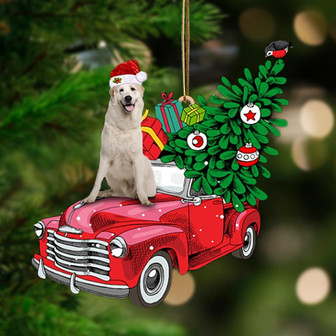 Great Pyrenees 2-Pine Truck Hanging Ornament - Thegiftio UK