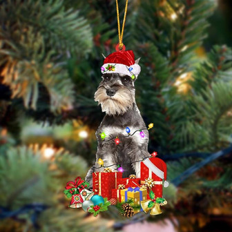 GREY Miniature Schnauzer-Dog Be Christmas Tree Hanging Ornament - Thegiftio