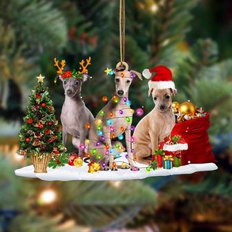 Greyhound-Christmas Dog Friends Hanging Ornament - Thegiftio UK