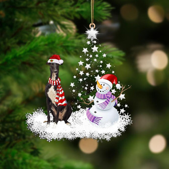 Greyhound-Star Tree Hanging Ornament - Thegiftio UK