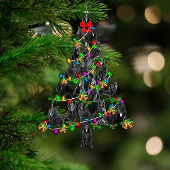Groenendael-Christmas Tree Lights-Two Sided Ornament - Thegiftio UK
