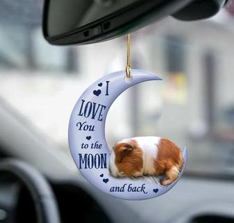Guinea pig moon back guinea pig lover two sided ornament - Thegiftio UK
