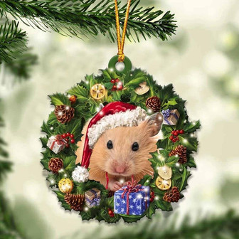 Hamster and christmas gift for her gift for him gift for Hamster lover ornament - Thegiftio UK