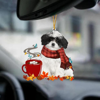 Havanese 1-Fall Chocolate-Two Sided Ornament - Thegiftio UK