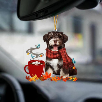 Havanese 2-Fall Chocolate-Two Sided Ornament - Thegiftio UK