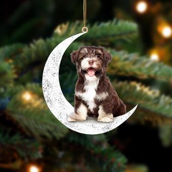 Havanese 2-Sit On The Moon-Two Sided Ornament - Thegiftio UK