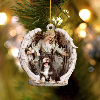 Havanese-Angel Hug Winter Love Two Sided Ornament - Thegiftio UK