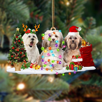 Havanese-Christmas Dog Friends Hanging Ornament - Thegiftio UK