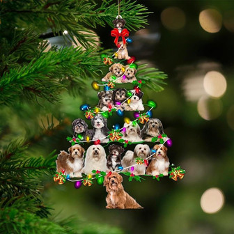 Havanese-Christmas Tree Lights-Two Sided Ornament - Thegiftio UK