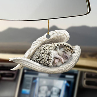 Hedgehog sleeping angel hedgehog lovers ornament - Thegiftio UK