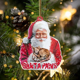 Heeler-Santa Paws-Two Sided Ornament - Thegiftio UK