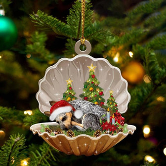 Heeler-Sleeping Pearl in Christmas Two Sided Ornament - Thegiftio UK