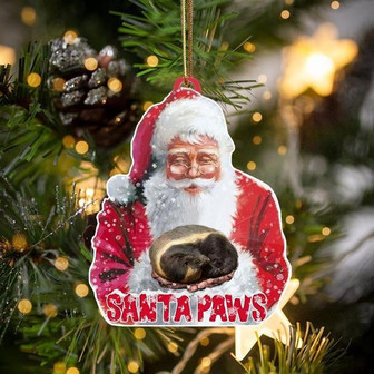 Honey Badger-Santa Paws-Two Sided Ornament - Thegiftio