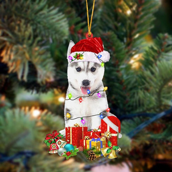 Husky 2-Dog Be Christmas Tree Hanging Ornament - Thegiftio UK