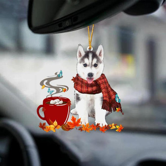 Husky 2-Fall Chocolate-Two Sided Ornament - Thegiftio UK