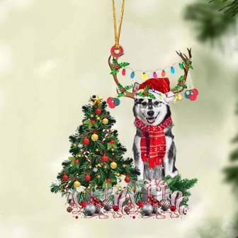 husky-Christmas Tree Gift Hanging Ornament - Thegiftio UK