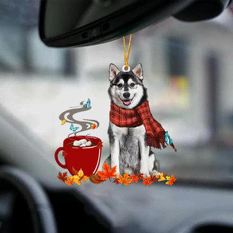 Husky-Fall Chocolate-Two Sided Ornament - Thegiftio UK