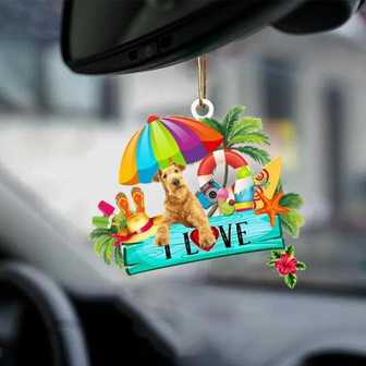 Irish Terrier-I Love Summer-Two Sided Ornament - Thegiftio