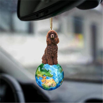Irish Water Spaniel-Around My Dog-Two Sided Ornament - Thegiftio