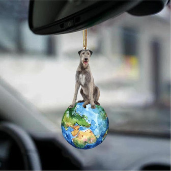 Irish Wolfhound-Around My Dog-Two Sided Ornament - Thegiftio