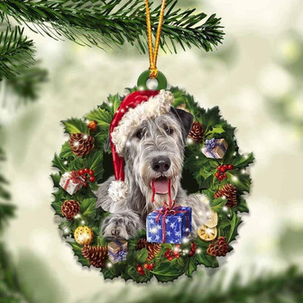 Irish Wolfhound and Christmas gift for her gift for him gift for Irish Wolfhound lover ornament - Thegiftio