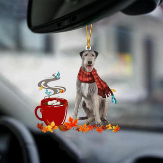 Irish Wolfhound-Fall Chocolate-Two Sided Ornament - Thegiftio UK