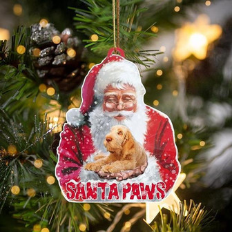 Italian Spinone2-Santa Paws-Two Sided Ornament - Thegiftio UK