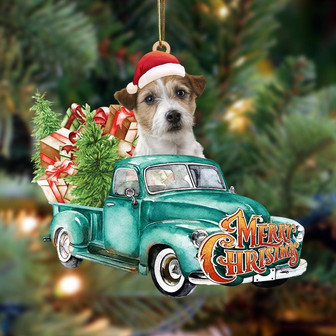 Jack Russel Terrier-Green Truck Hanging Ornament - Thegiftio UK