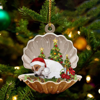 Jack Russell Terrier-Sleeping Pearl in Christmas Two Sided Ornament - Thegiftio UK