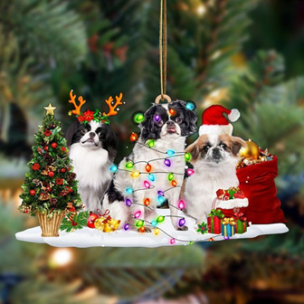 Japanese Chin-Christmas Dog Friends Hanging Ornament - Thegiftio
