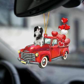 Japanese Chin-Red Sports car-Two Sided Ornament - Thegiftio UK