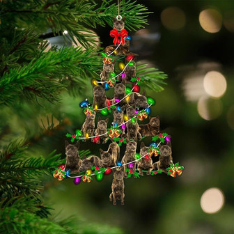 Kai Ken-Christmas Tree Lights-Two Sided Ornament - Thegiftio UK